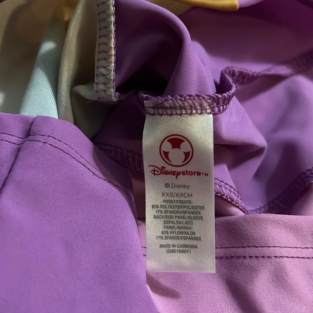Disney Store Princess Toddler Bathing Suit (3) & Swim Top XXS (2/3) Summer Beach